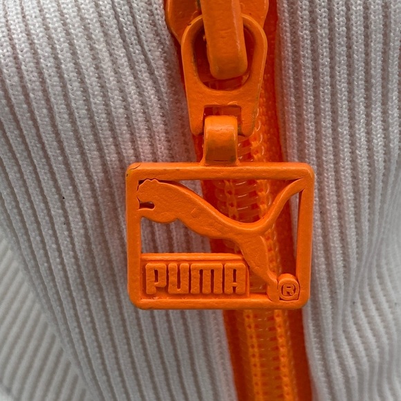 Puma Gray and Yellow Bomber Jacket with Retro Style Size M - Picture 8 of 14